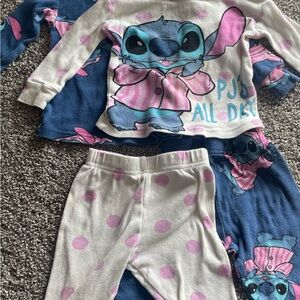 Stitch Kids Pajamas Set - Blue and Pink